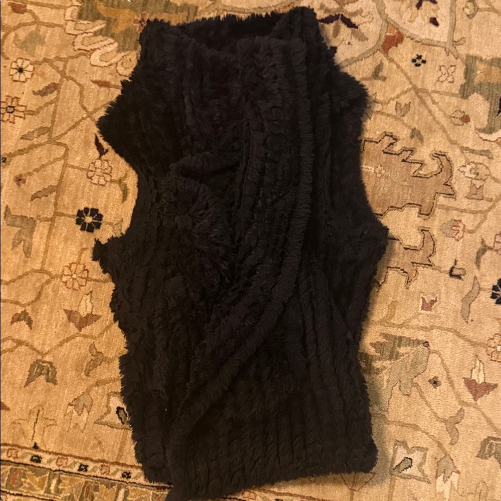 Tahari Black Textured Vest